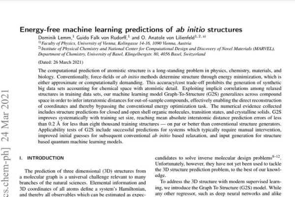 Energy-free machine learning predictions of {em ab initio} structures