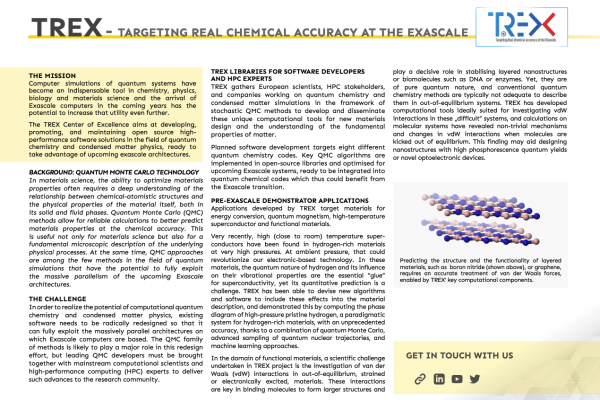 TREX featured in the EU HPC Centres of Excellence impact brochure 